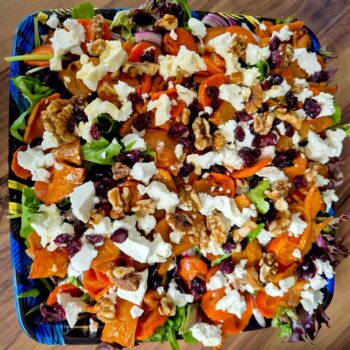 Roasted Sweet Potato, Carrot, Fetta & Cranberry Salad